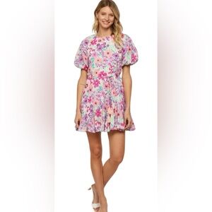 🌸 Floral Puff Sleeve Mini Dress - Boutique